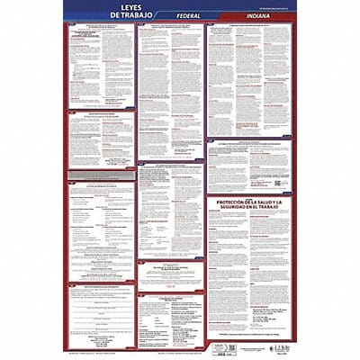 Labor Law Poster Fed/STA IN SP 40Wx26inH