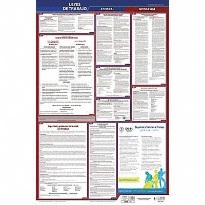Labor Law Poster Fed/STA NE SP 40Wx26inH