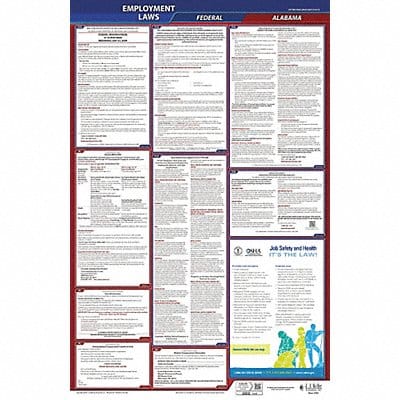 LaborLaw Poster Fed/STA AL ENG 26inH 1yr