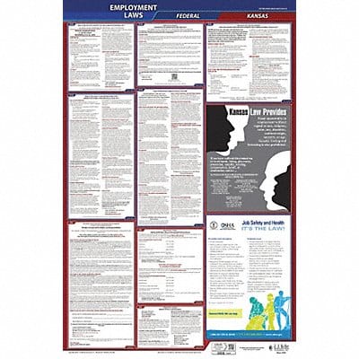 LaborLaw Poster Fed/STA KS ENG 26inH 1yr