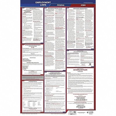 LaborLaw Poster Fed/STA IA ENG 40Wx26inH