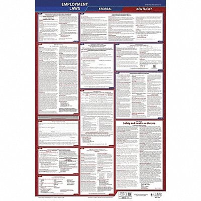 LaborLaw Poster Fed/STA KY ENG 40Wx26inH