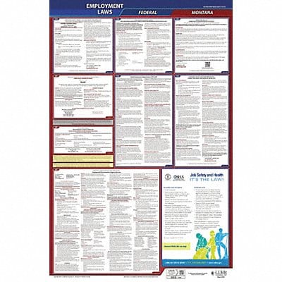 LaborLaw Poster Fed/STA MT ENG 40Wx26inH