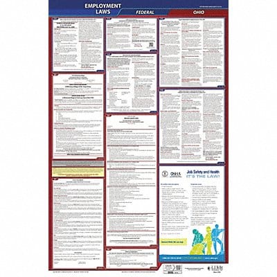 LaborLaw Poster Fed/STA OH ENG 40Wx26inH