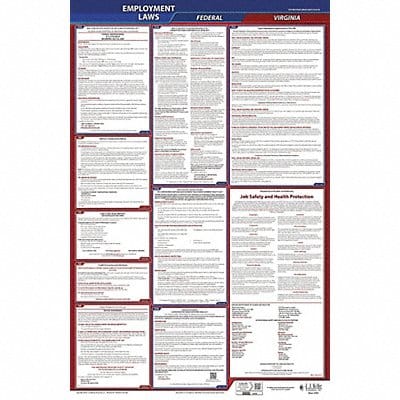 LaborLaw Poster Fed/STA VA ENG 40Wx26inH