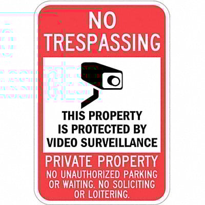 Rflctv No Trespassing NoticeSign 18x12in