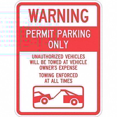 Permit Parking Sign 24 x 18