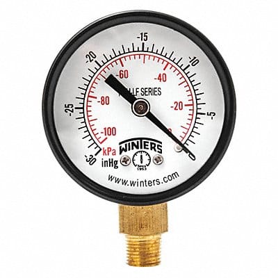 J1378 Vacuum Gauge 2in. 30in. Hg Vac to 0