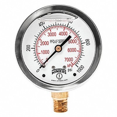 J1382 Gauge Pressure 2-1/2in. 0 to 1000 psi J1382 Gauge Pressure 2-1/2in. 0 to 1000 psi