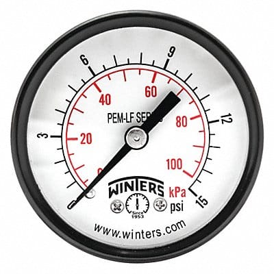 J1387 Gauge Pressure 2in. 0 to 15 psi