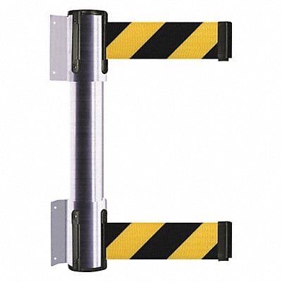Belt Barrier 7-1/2ft Black/Yellow Stripe