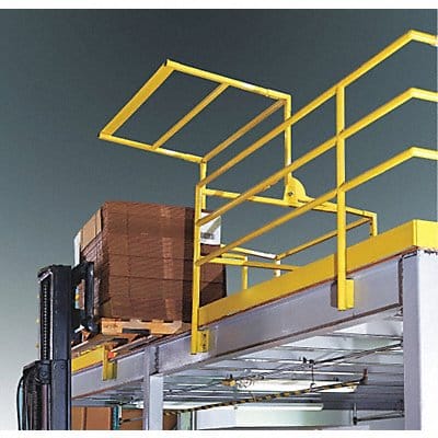 Pivoting Mezz Gate 42 inx64 in Yellow