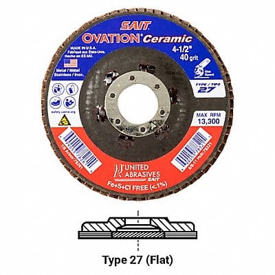 Flap Disc 40 Grit 5/8-11 in Ovation