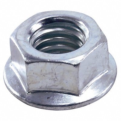 Flanged Serrated Hex Nut Zinc PK16