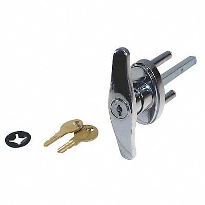 Keyed T Handle Chrome 5/16 x 4-1/4 In