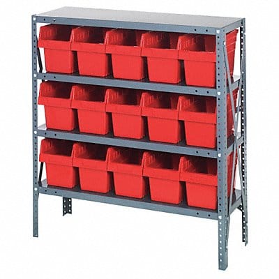 G7416 Bin Shlvng 12inx39inx36in Red