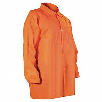 Lab Coat Orange Snaps XL PK30