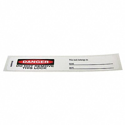 Padlock Labl .75x5in PP Polyest Lam PK25