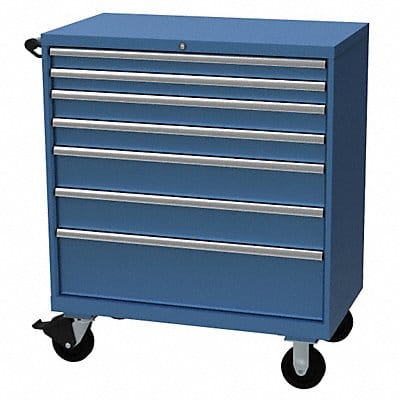 K3751 Mod Drwr Cab 47-1/2 H 7 Drwr Bright Blue