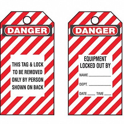 Tag Danger This Tag . Rd/bl/wh PK5