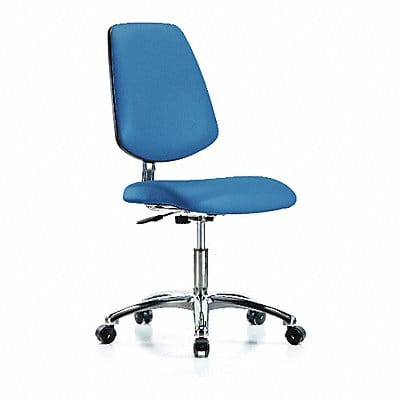 CR/ESD Chr Desk Med Back Cstrs Blue