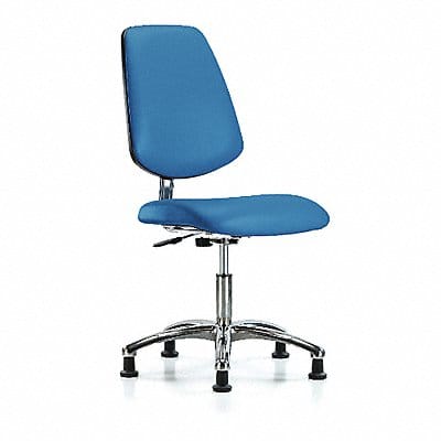 CR/ESD Chr Desk Med Back Glides Blue