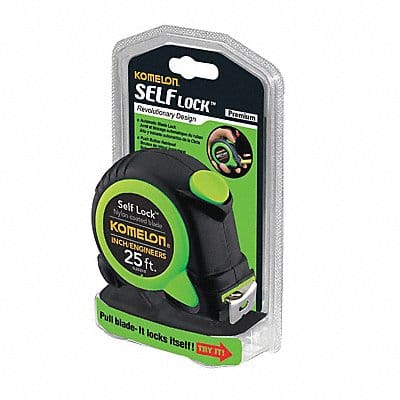 Tape Measure Green Self Lock 25 ft x 1