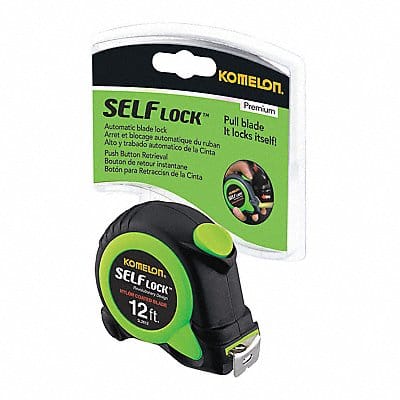 Tape Measure Green Self Lock 12 ftx5/8