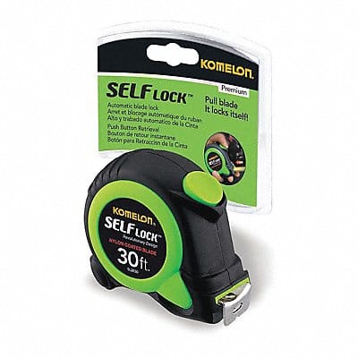 Tape Measure Green Self Lock 30 ft x 1