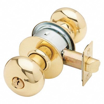 Ply Knob Storeroom Lock BrightBrass C123