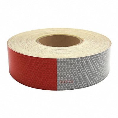 Reflective Tape Roll 150 ft L Red/Silver