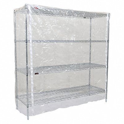 Cart Cover 60x24x74 Clear Vinyl Zipper