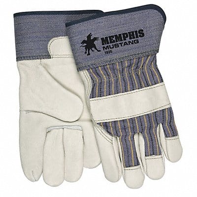 Leather Palm Gloves Beige M Leather Palm Gloves Beige M