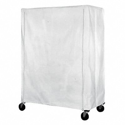 Cart Cover 48x18x54 White Nylon Zipper