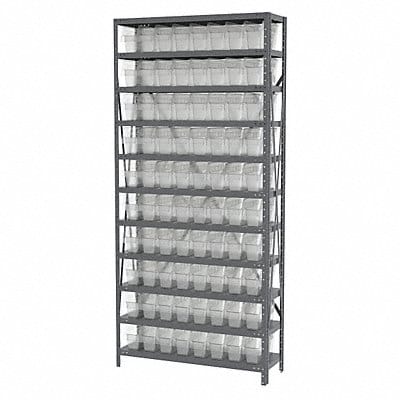 Bin Shlvng 12inx79inx36in Clear