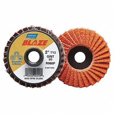 J5072 Flap Disc 3 in Dia 120 Grit Type 27