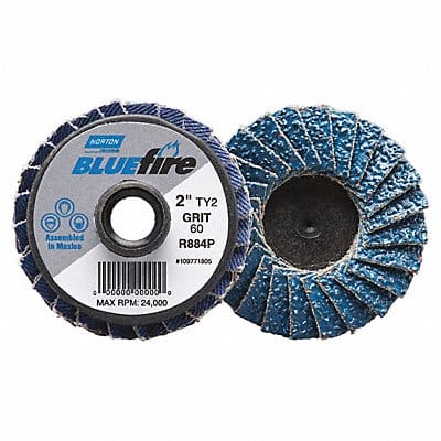 J5075 Flap Disc 2 in Dia P120 Grit Type 27