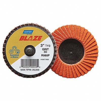 J5073 Flap Disc 2 in Dia 60 Grit Type 27