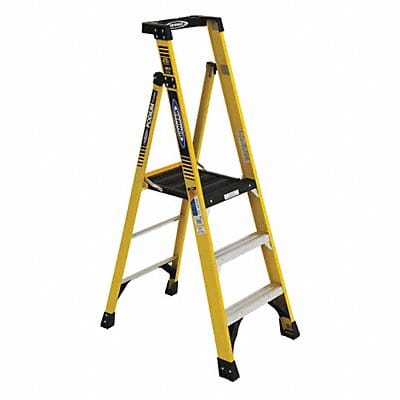 Podium Stepladder 3 ft Fiberglass 375 lb