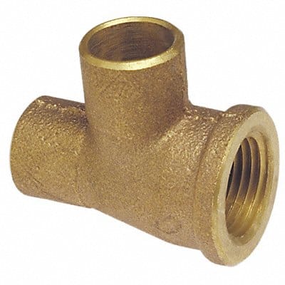 Tee LL Cast Bronze 1/2 Tube CxFNPTxC