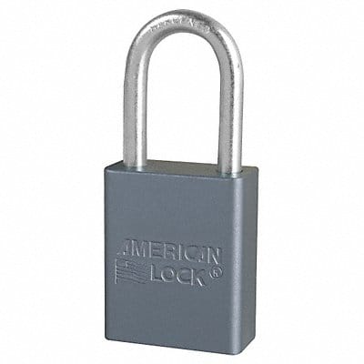 Keyed Padlock 3/4 in Rectangle Gray