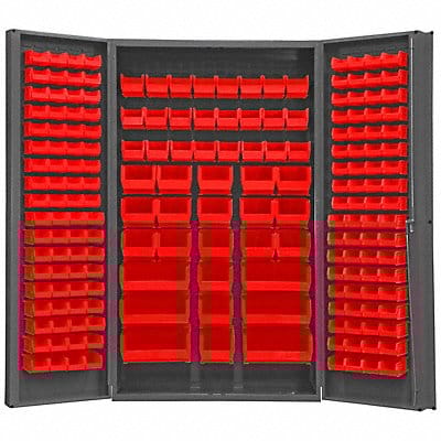 K4896 Bin Cabinet 84 x48 x24 Gray 192RedBns