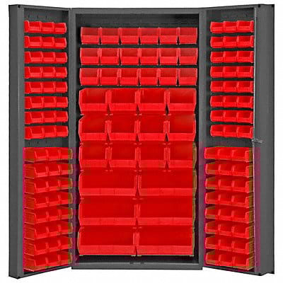 K4890 Bin Cabinet 72 x36 x24 Gray 132RedBns