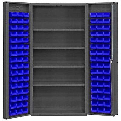 K4910 Bin Cabinet 72 x36 x24 Gray 96BlueBns