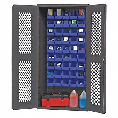 K4943 Bin Cabinet 72 x36 x18 Gray 45BlueBns