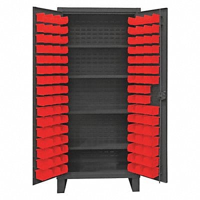K4921 Bin Cabinet 78 x36 x24 Gray 96RedBns