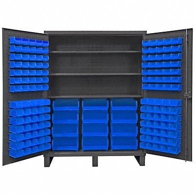 K4929 Bin Cabinet 78 x60 x24 Gray 156BlueBns