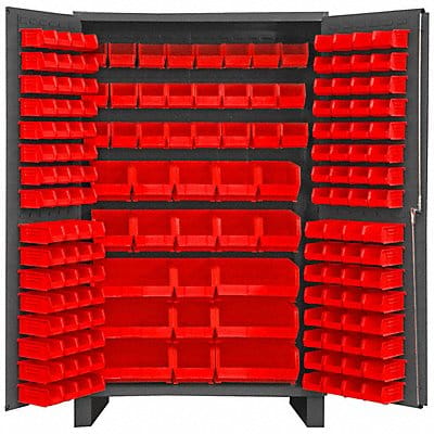 K4893 Bin Cabinet 78 x48 x24 Gray 171RedBns