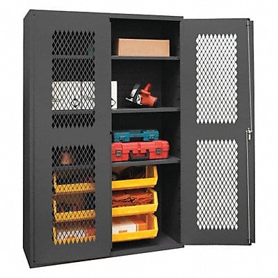 K4951 Bin Cabinet 72 x48 x24 Gray 6YlwBns