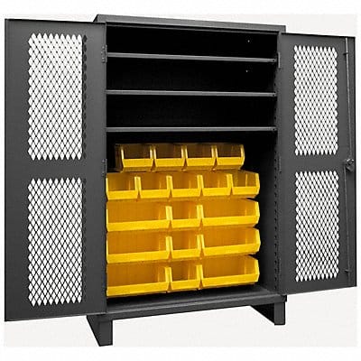 K4953 Bin Cabinet 78 x48 x24 Gray 18YlwBns